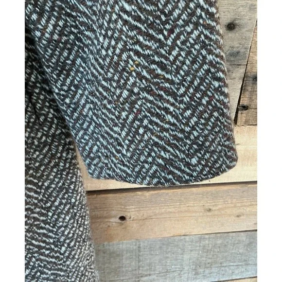 Vintage Ansich Women's 8-10? Brown Tweed Coat Korea Old Money Classic Preppy Y2K - Picture 4 of 10